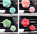 BESPORTBLE Car Fragrance Vent Clip Resin Rose Charms Automotive Air Freshener Perfume Diffuser Clips for Interior Trim Car Dashboard Decorations Gift 1 Pair (Rosy)