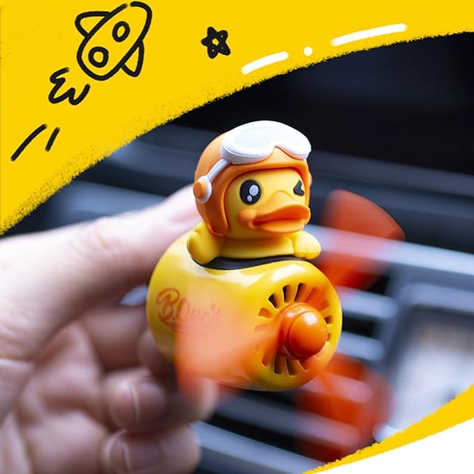 Car Air Fresheners,Cute Bear Pilot Car Diffuser Rotating Propeller Air Outlet Vent Fresheners,Aromatherapy Ornament Car Accessories