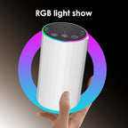 Waterless Essential Oil Diffuser, 7 Colors LED Light, Battery Powered Mini Scent Air Machine, Aromatherapy Mist Diffuser for Home Room Car Office (2452white)