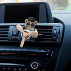 Cartoon Animal Pilot Car Air Freshener, Cute Automotive Air Outlet Creative Car Perfume Diffuser, Pilot Bear Car Air Freshener for Car (Captain Billy Bear)