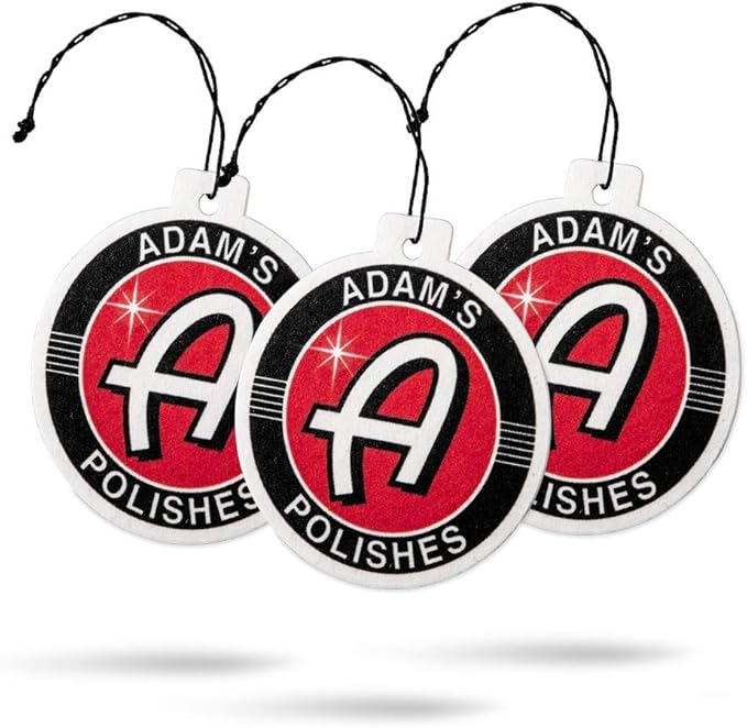 Adam's Polishes Hanging Car Air Fresheners (3 Pack) - Strawberry Scented | Car Smell Good Accessories For Interior | Great After Car Cleaning & Auto Detailing | Perfect For Smokers & Pet Owners