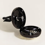 MAISON BERGER - Adjustable Refillable Car Air Freshener Vent Clip Diffuser Set - 1.75" Diameter x 1.25" Depth - Made in France (On/Off Flash - Gun Metal)