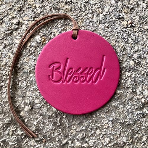 Air Flair | Leather Car Air Freshener | Blessed (Fuchsia, Leather Scent)