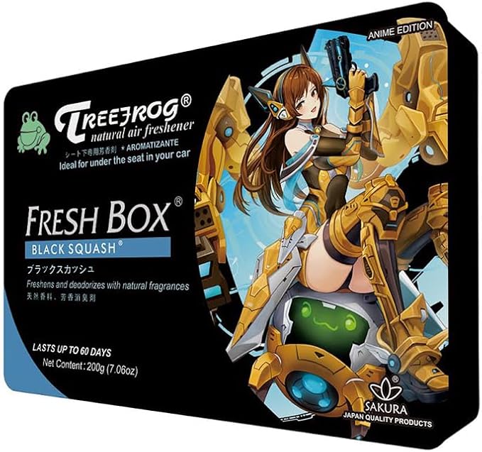 TreeFrog Anime Xtreme Fresh Air Freshener - Black Squash/Marine Squash/White Peach Scent (Black Squash)