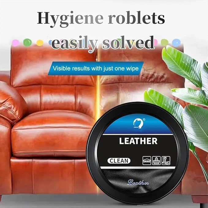 Leather Balm for Cars, Leather Cleaner and Conditioner for Car Interior, Multifunctional Cleaning and Care Cream & Cleaning Paste, Deep Cleaner & Leather Repair Kit for Furniture, Shoes, Bags(2PC)