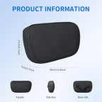 CarCarte Car Headrest Pillow, 2 Pack Car Neck Pillows for Neck Support, Super Soft Ergonomic Du-Pont Bio Cotton Head Rest Pillow for Driving Travel Pillow with Adjustable Strap (Black, Shaped Style)