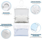ZSZMFH 12 Pack Moisture Absorber Hanging Bags, Fragrance Free Humidity Packs, Hanging Closet Dehumidifier Bags-220g/pack