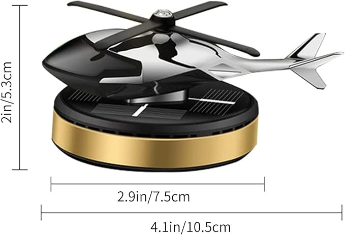 Helicopter Car Air Freshener Rotating Solar Car Freshener Airplane Car Perfume