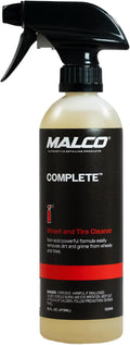 Malco Complete Wheel & Tire Cleaner – Fast Acting, Non-Acid Formula/Removes Dust, Grease, Oil, and Dirt from Entire Wheel / 16 oz. (122916)