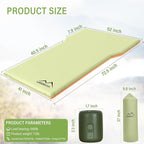 SUV Air Mattress Car Bed Camping, Inflatable Car Camping Pad with Air Pump, Ultrathick Memory Foam Camping Mattress, 9.0 R-Value Insulated Sleeping Pad 2 Person, Camp Mat for Hiking and Backpacking
