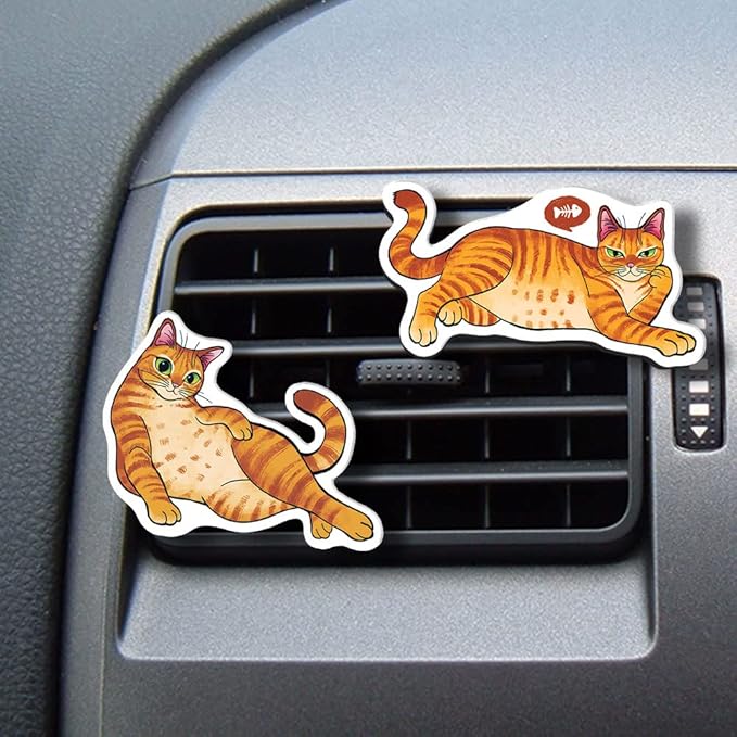 WIRESTER Fresh Scented Car Air Freshener Vent Clip, Decorative Accessories, Interior Decoration for Cars - Cow Cute, Fish, Baby Horse, Flower, Heart
