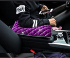 Bling Bling Car Armrest Cover Auto Center Console Protective Cover Luster Crystal Rhinestone Car Arm Rest Cushion Pad Car Interior Accessory (Purple 2)