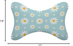 Car Headrest Pillow Compatible with Sky Blue Daisy Flowers, Cartoon Neck Pillow for Car, 2 Pcs Comfortable Soft Car Seat Pillow for Driving,Head Rest Cushion, Cute Neck Pillow for Travel
