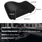 Car Armrest Cushion, 12.2"×6.3"×3.9" Memory Foam Center Console Armrest Pad, Comfortable Armrest Console Pillow Protector for Most Vehicles, Universal Car Accessories (Black)
