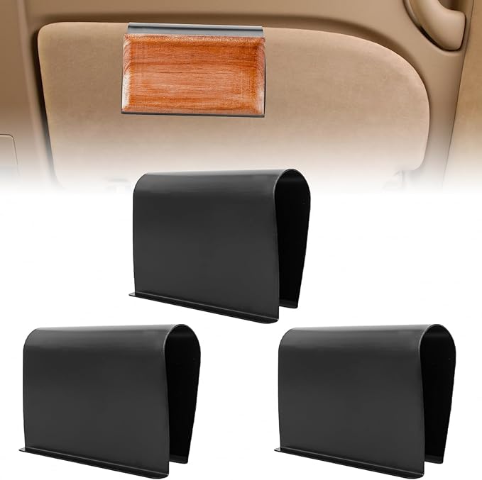 Car Air Freshener Visor Clip Compatible with Drift Car Air Freshener, Auto Accessories, Vehicle Sun Visor Metal Clip, Black, Freshener not include (3 Pack)