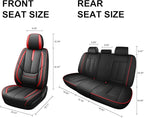 Fit for 98% of Mercedes Benz Car Seat Covers, Premium Nappa Leather Seat Cover, Fully Wrapped Protect Modern Style Seat Cover (5-Seat Standard, Black & Red)