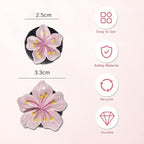 NIIIYTYB 4Pcs Cute Car Vent Clips Flower Air Vent Clips for Fresheners Pink Hawaiian Hibiscus and Cherry Blossom Car Accessories Aesthetic Interior Decor for Women Peach Blossom