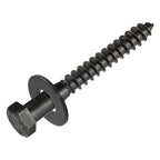 3/8 x 3 (50 Pack) Lag Screw Kit, 50 Screws and 50 Washers, Ceramic Black Ruspert Coating for Exterior Use, Meets ASTM A307 and ASME B18.2.1, Industrial/Commerical Grade by Makers Bolt