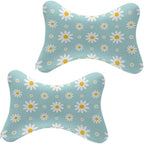 Car Headrest Pillow Compatible with Sky Blue Daisy Flowers, Cartoon Neck Pillow for Car, 2 Pcs Comfortable Soft Car Seat Pillow for Driving,Head Rest Cushion, Cute Neck Pillow for Travel