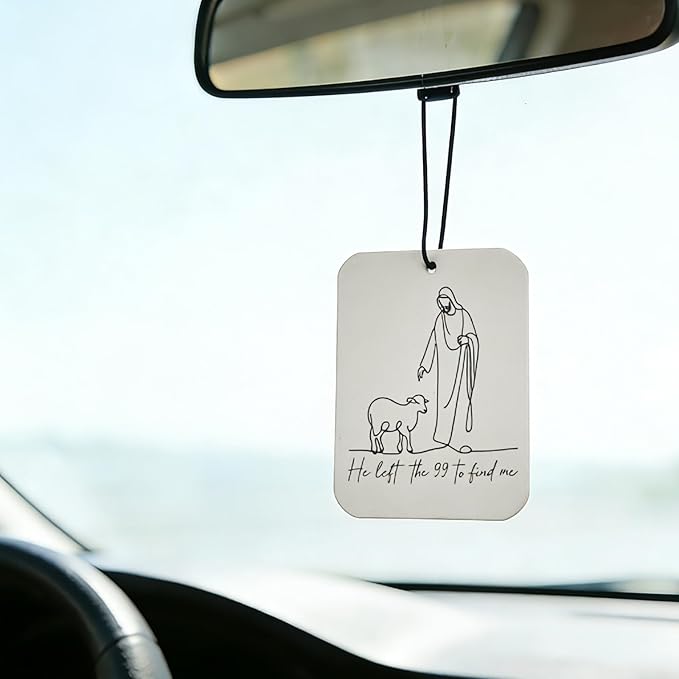 Christian Car Accessories 4 Pcs Faith Car Air Freshener Set, Bible Verse Gifts for Women, Car Scents for Women, Easter Faith Present for Christian Birthday 2x3 In