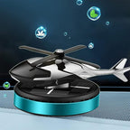 Car Air Fresheners,Al Alloy Solar Powered Rotating Incense Helicopter Diffuser, Home and Car Décor Accessories (Blue)