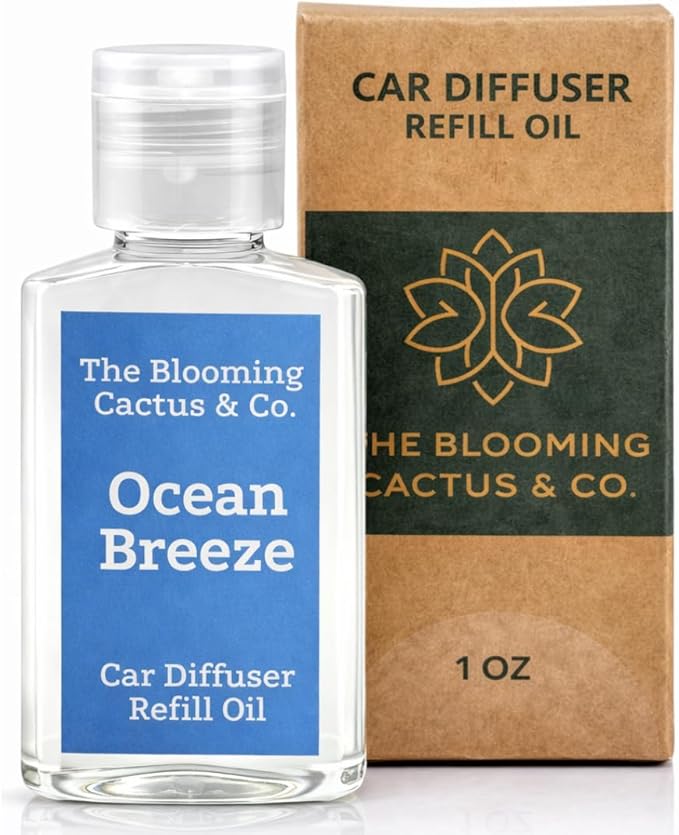 Car Diffuser Oil Refill 1 oz – Essential Oil Car Air Freshener Refill for Hanging Car Diffuser, Long Lasting Fragrance Oil, Phthalate Free, Multiple Scents. | Ocean Breeze