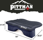 AirBedz by Pittman Outdoors - Inflatable Rear Seat Air Mattress, Black - 55" Wide - Mid-Size Fits Jeeps, Car, SUV’s & Mid-Size Trucks, Comes with Portable DC Air Pump