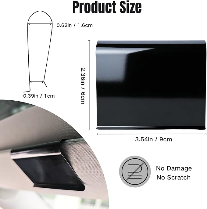 2PCS Car Air Freshener Visor Clip Compatible with Drift Car Air Freshener, Car Odor Eliminator Holder Vehicle Scent Diffuser Sun Visor Metal Clips for Cabin, Truck & SUV (Clip Only)
