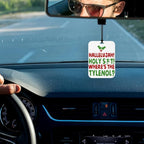 Christmas Car Air Freshener 4 Pcs Christmas Vacation Decorations for Hangers Bags Car Rearview Mirrors Hanging Air Freshener for Car Men Women Gift