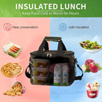 iknoe Insulated Lunch Bag, Foldable 8.5L Cooler Bag for Men & Women, Leakproof Thermal Design, Great for Office, Picnic, Travel, Lunch Box, Camo