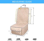Deluxe Dog Seat Cover for Front Seat-More Durable Waterproof Front Seat Protector, High Heat Resistant and Nonslip Front Seat Cover for Dogs Kids, Universal Size (Beige)