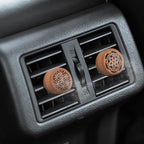 2-in-1 Car Aromatherapy Diffuser & Air Freshener, Portable Mini Wood Diffuser with Lava Stone, Essential Oil Vent Clip, 2 Charming Patterns