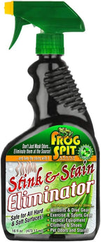Frog Spit Stink and Stain Eliminator | 16 oz Enzymatic Cleaner | All Purpose Apply and Let Dry Odor and Stain Remover Spray | Safe on All Surfaces