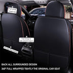 for Chevy Equinox Seat Covers 2005-2026, Full Coverage Customized Car Seat Covers, Premium Leather Waterproof Stain-Resistant Easy to Install (Luxury 2 Seats, Black&Red)