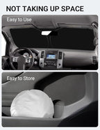 Proadsy 2026 Upgrade Front Windshield Sun Shade Foldable Sunshade Protector Custom Fit 2005-2021 Nissan Frontier, 2Dr 4Dr KingCab CrewCab Pickup Accessories