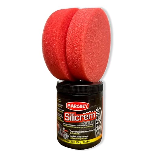 Margrey Silicrem 300 g UV Protection Polish for Plastic with Applicator Sponge
