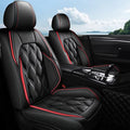 AOMSAZTO Car Seat Covers,Full Set 5 Seats Custom Fit for Nissan Kicks 2018-2025 2026,Leather Car Seat Cover Seat Cushion Protector,Airbag Compatible Waterproof Black