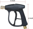 Sooprinse High Pressure Washer Gun 3000 PSI Max, Power Washer Short Gun with 1/4 Inch Quick Connector, M22-14