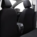 Flying Banner Carbon Fiber Leather Vehicle Seat Covers, Leopard Gray Black, Universal Fit - 8PCS