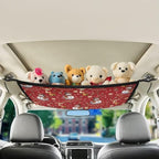 Snowflake Snowman Car Roof Storage Bag Car Seat Back Hanging Bag All Car Storage Organizers One-Size-Fits Tidy Pouch Pocket Storage for Small Items