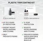 Dr. Beasley's Plastic Trim Coating Kit for Autos - Permanent Ceramic Nano Coating for Exterior Plastic, Blocks UV, Resists Marring and Etching, Makes Cleaning Fast and Easy