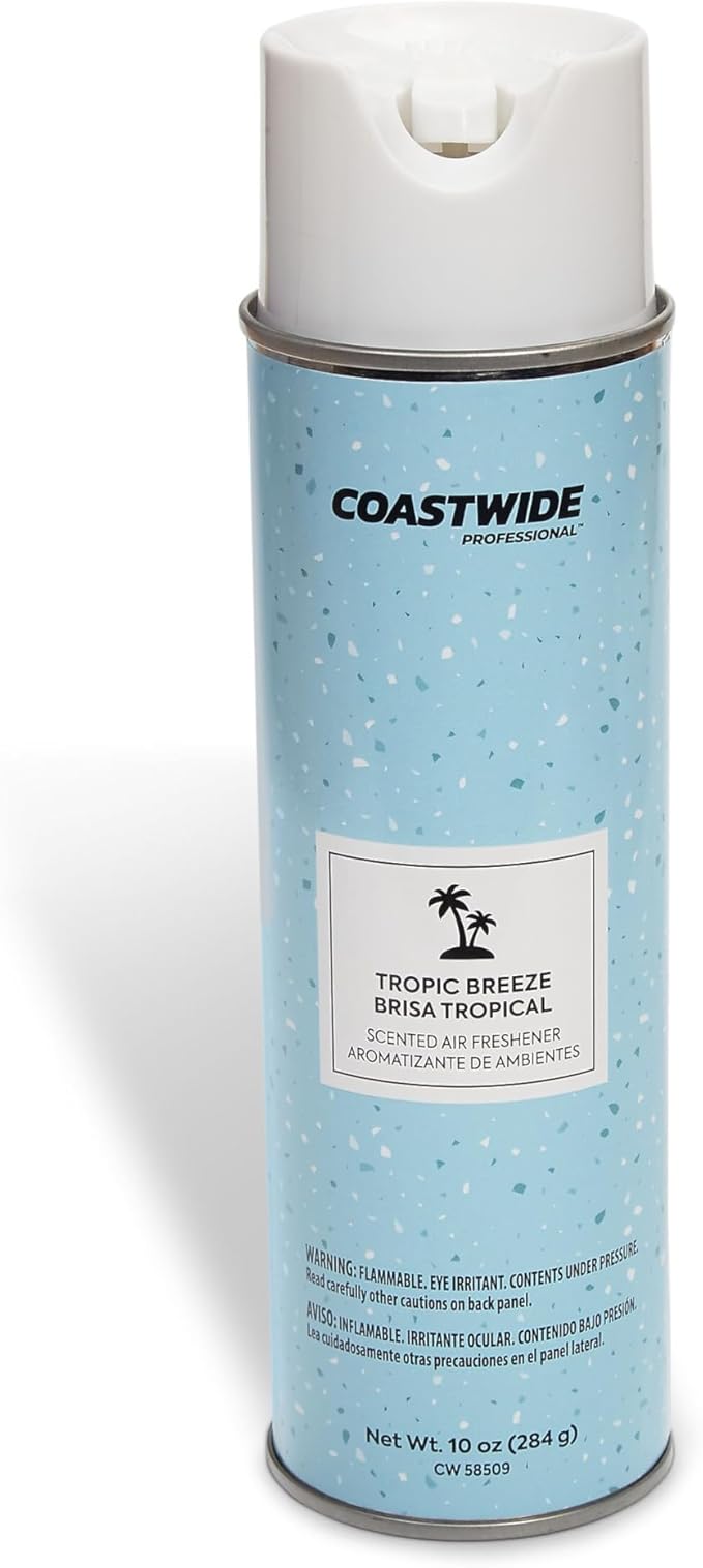 Coastwide Professional Air Freshener Aerosol, Tropic Breeze Scent, 10 Oz., 6/Carton