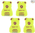 Happy Wax Lemon Verbena Hanging Car Cub Air Freshener - Scented and Infused with Natural Essential Oils - Cute 4-Pack