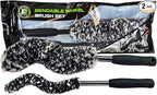 ExoForma Bendable Brush Set - Unique Adjustable 2-Piece Wheel Brush Set Cleans Behind Wheels - Tough Yet Gentle Wool Fiber + No-Scratch Rubber Tip Safe for All Wheel Types - Comfy Ergonomic Grip