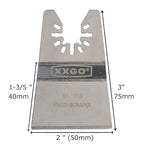XXGO 10 Pcs Universal 2 Inch Stainless Steel Oscillating Multi Tool Rigid Scraper Blades for Paint, Grout Removal XG1010