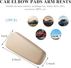 2 PCS Car Elbow Pad Arm Rest, Auto Armrest Cushion Relieves Elbow Fatigue, Automotive Door Armrest Protective Pads Suitable for Most Vehicles, Universal Car Accessories (Beige)