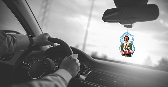 Elektroplate Elf Christmas Movie OMG Santa Automotive Air Fresheners for Vehicles | Candy Cane Scent (6-Pack) | Made in the USA