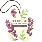 One Fur All Pet House Car Air Freshener - Lavender Green Tea Pack of 4 - Non-toxic Car Air Freshener - Pet-Friendly Air Freshener For Small Spaces & Car - Hanging Odor Eliminating Air Freshener