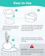 [36 Counts] Newnice Disposable Potty Liners with Absorbent Pads, Leak-proof Portable Travel Bags for Toddler Training, Compatible with OXO Tot 2-In-1 Go Potty & Most Potty Chairs