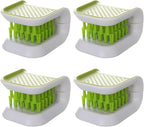 Car Seat Belt Cleaning Brush, U-Shaped Auto Interior Washing Brush with Double-Sided Bristles, Closeable Safety Belt Bristle Scrubber Cutlery Cleaner Brush for Car Home (4 PCS)